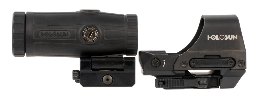 Holosun HS510CHM3X 510 & HM3X Combo Kit Black Anodized 1x/3x, 2 MOA Red Dot/65 MOA Circle Reticle 