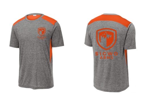Sigwo Arms Grey/Orange Short Sleeve - Orange Letters