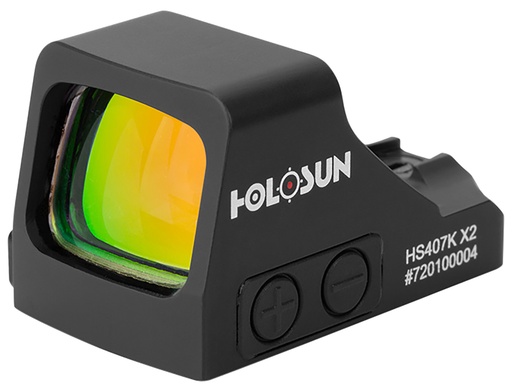 [HS-HE407K-GR-X2] Holosun HE407K-GR X2 Black Anodized 0.85 x 0.77 6 MOA Green